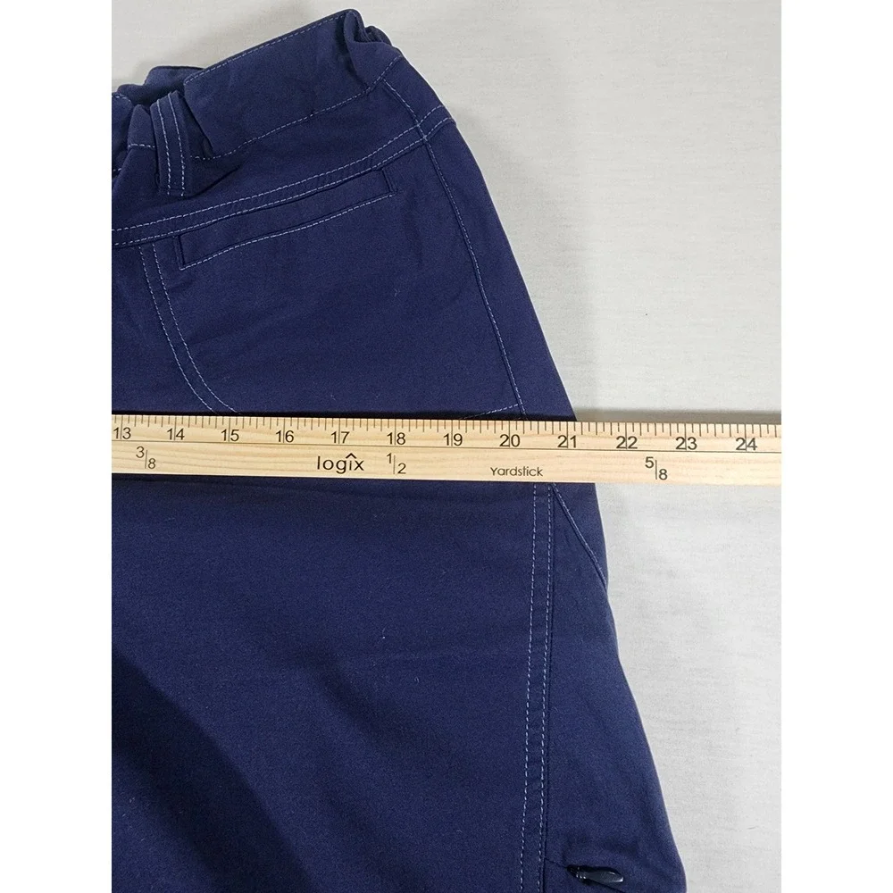Athleta Dipper Bermuda Shorts Womens 12 Blue Hiking Outdoor Cargo Utility